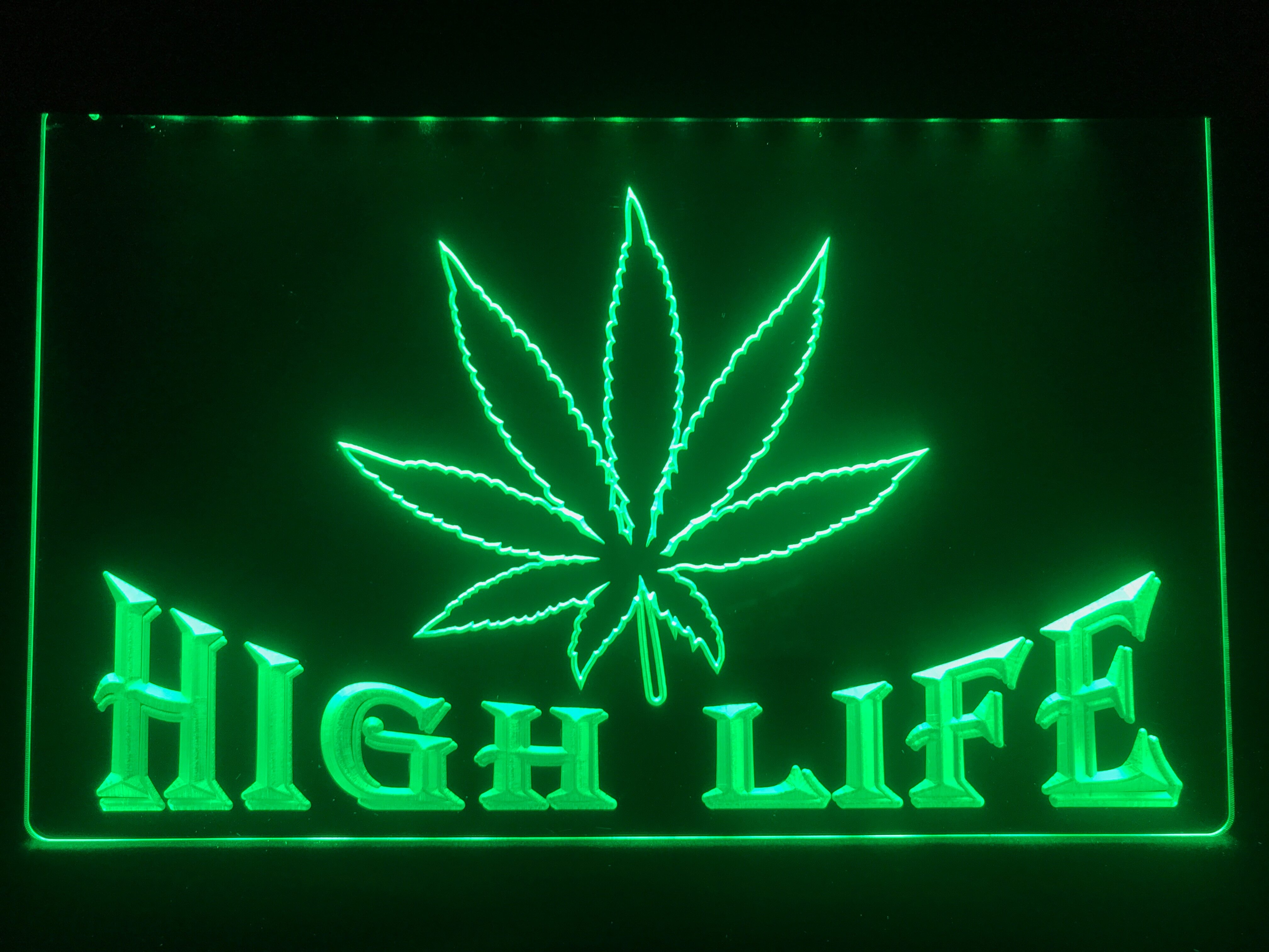 Neon 3D LED Leucht-Schild HIGH LIFE, Leuchtreklame